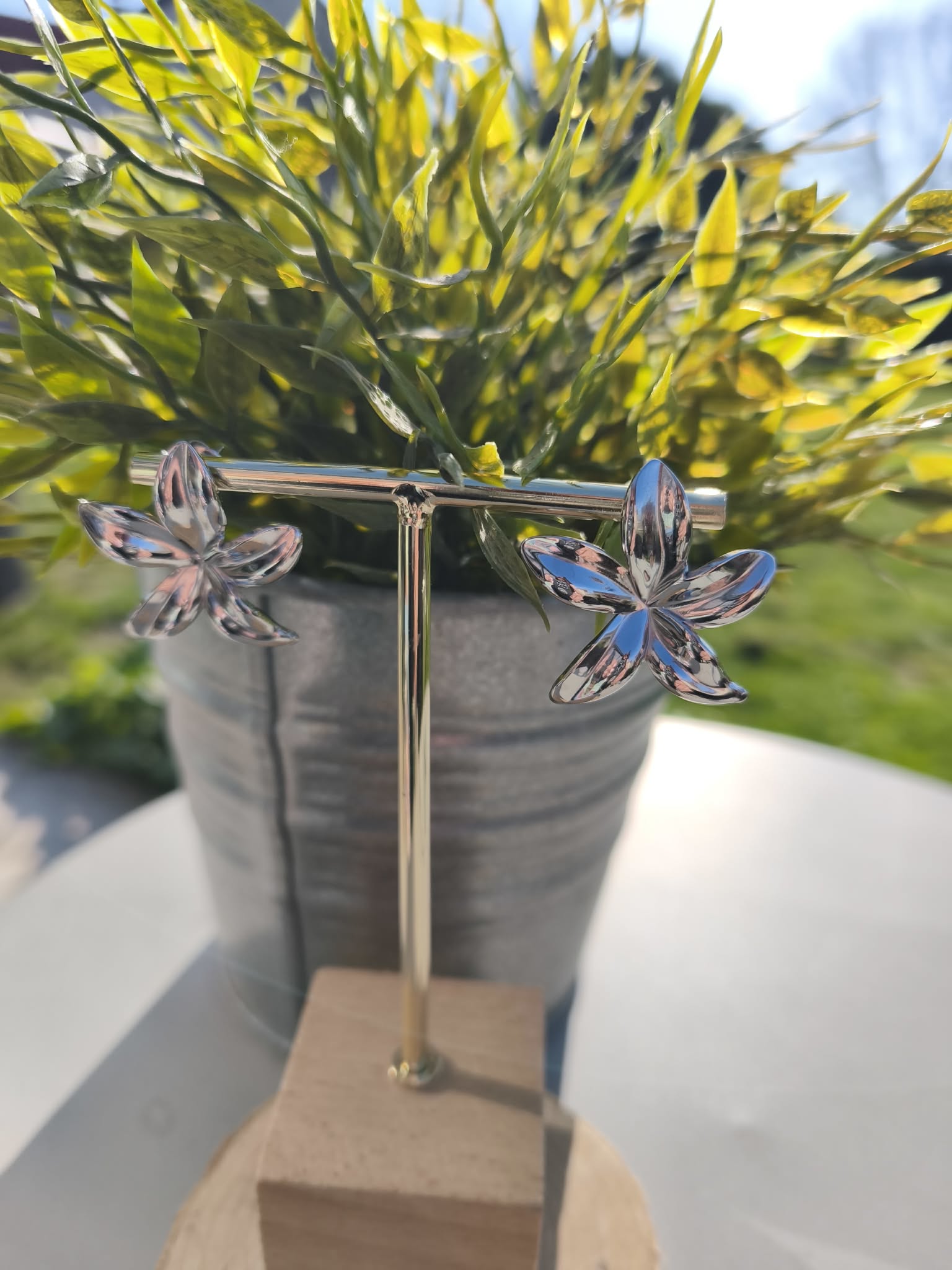 Boucles D'oreilles Flora argenté